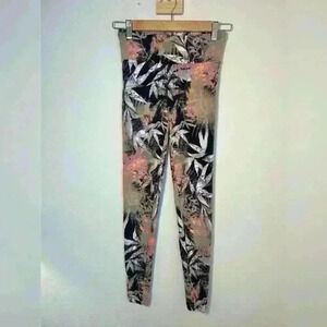 Mahari Moda Intima Tropical Print Stretch Yoga Pants Size Medium